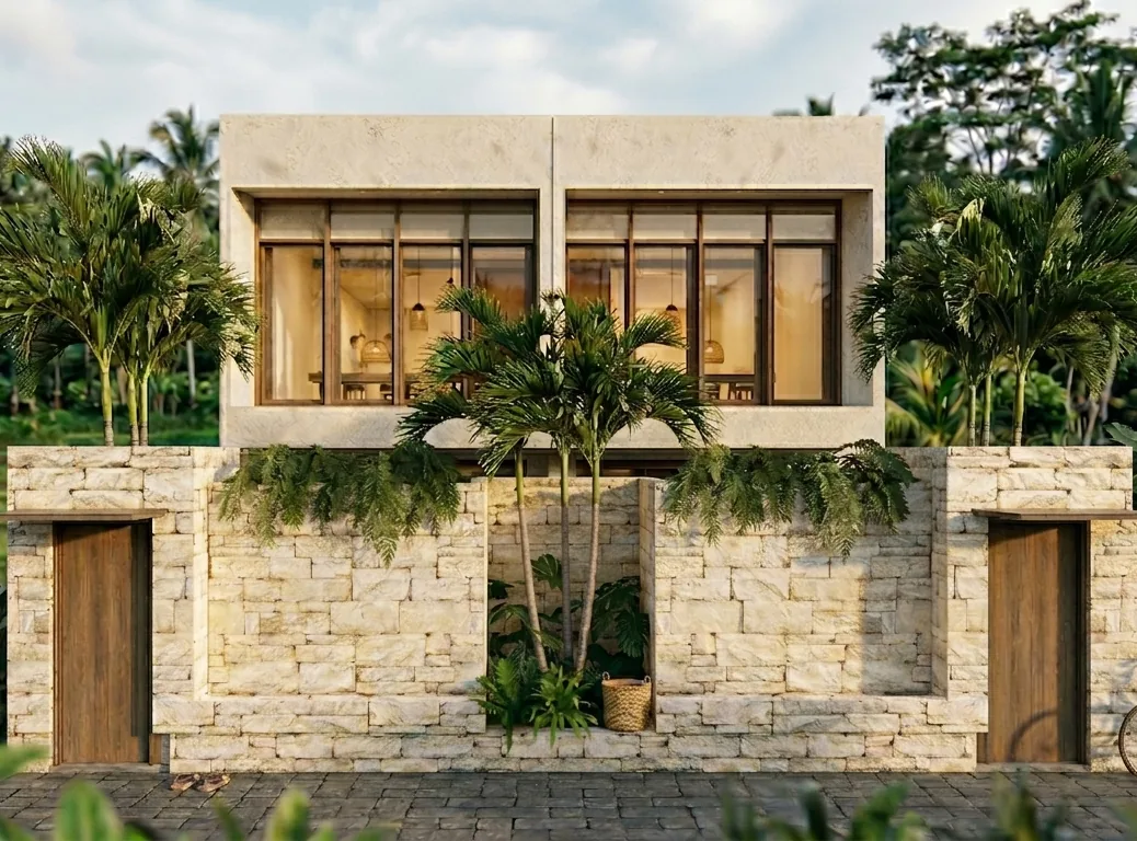 One bedroom suite façade in daylight