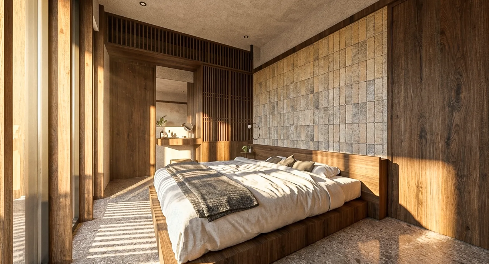 Master bedroom in morning light