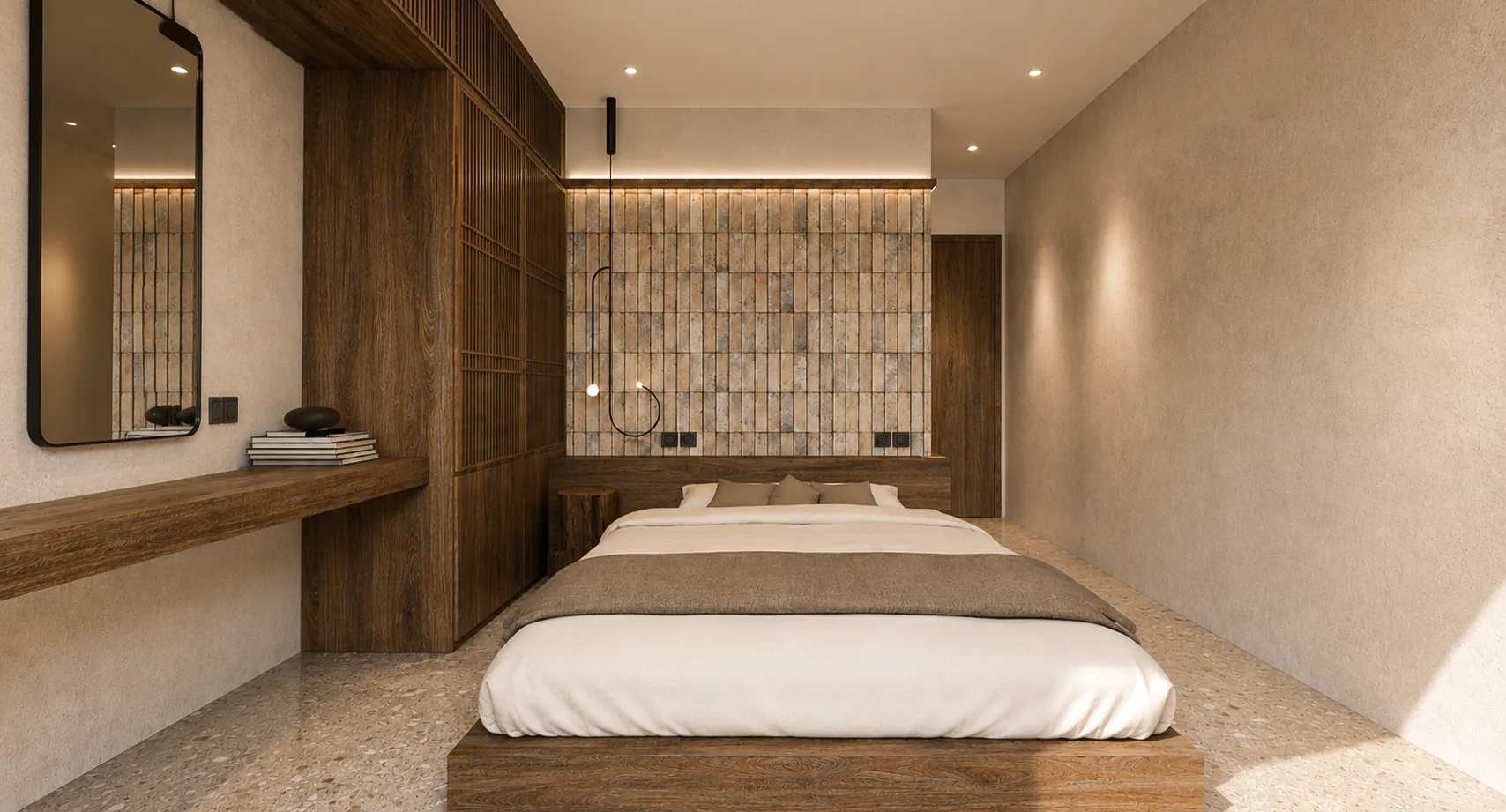 Guest bedroom and dressing area